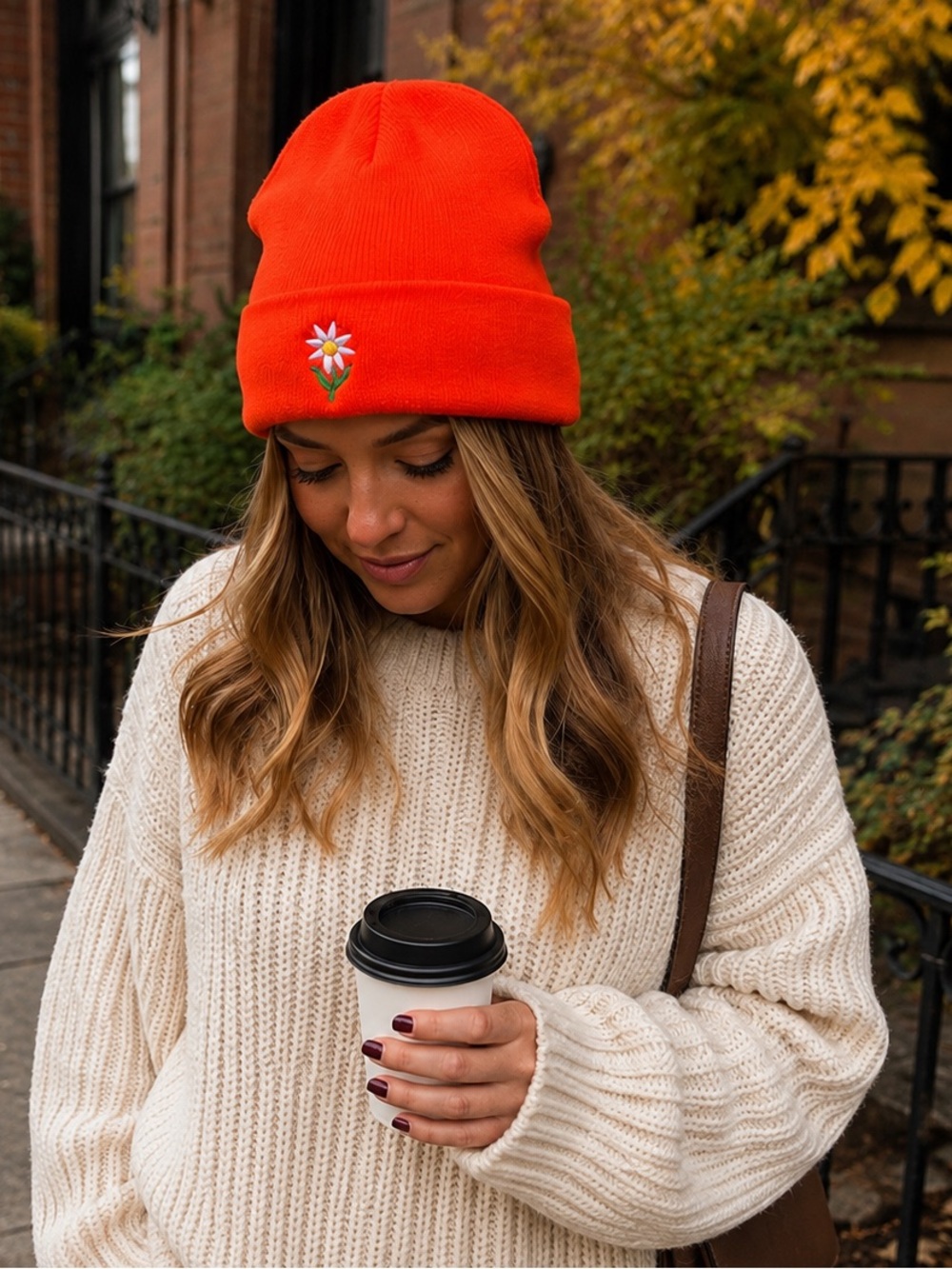 Free With 25$ + purchase, Bright Orange Beanie